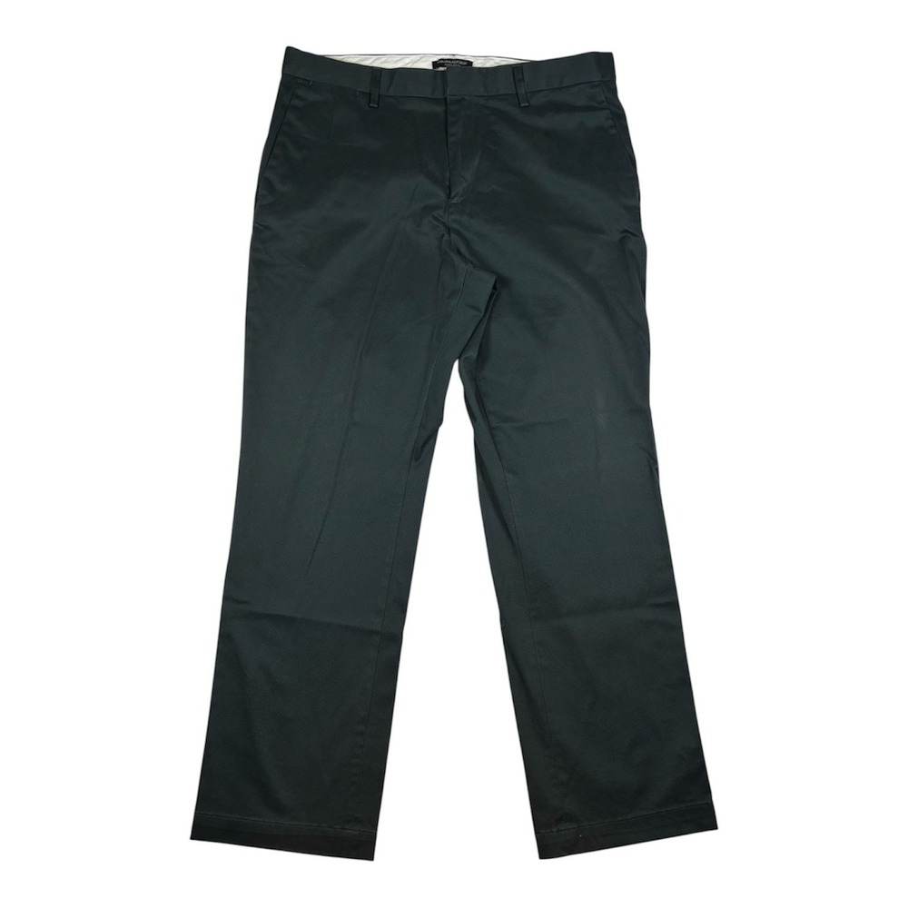 Banana Republic Aiden Chino Mens 36x32 Dark Forest Green Slim Preppy Stretch
